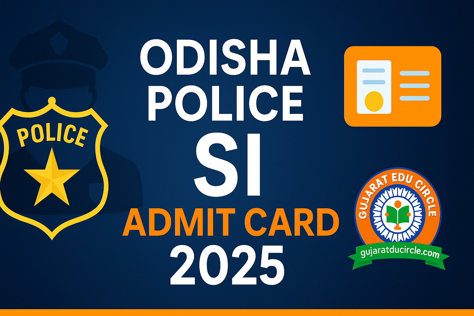 ODISHA POLICE SI Admit Card 2025