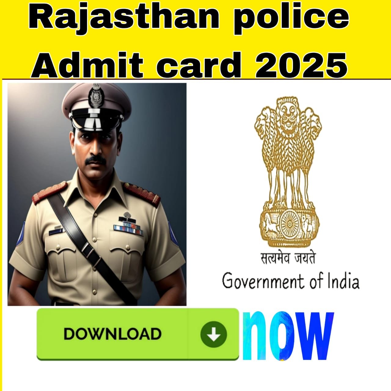 Rajasthan police Admit card 2025